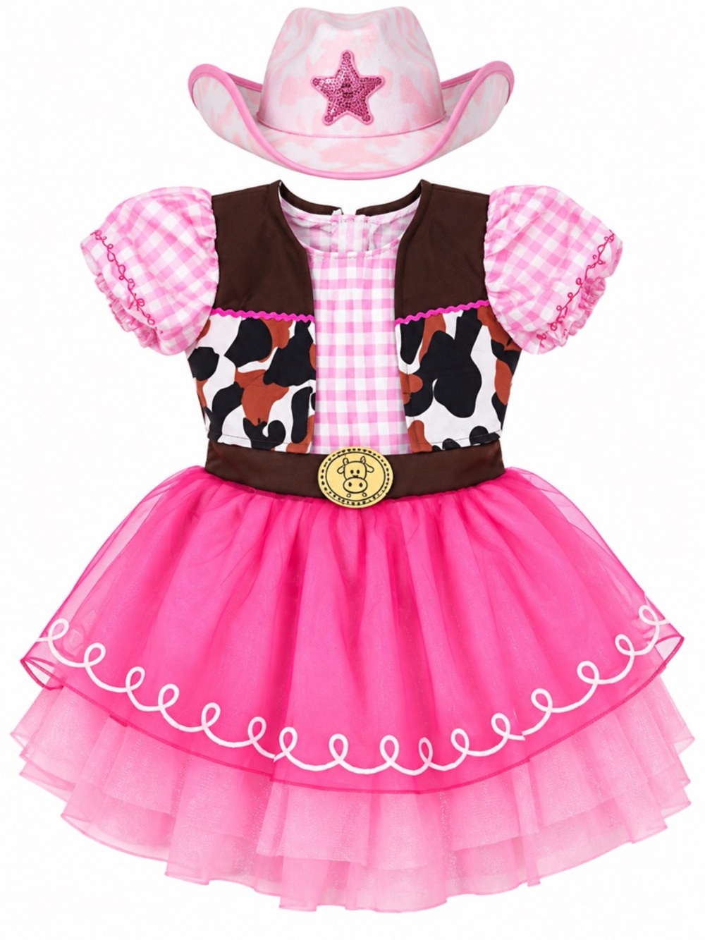 Spooktacular Creations Girls Pink Western Cowgirl Halloween Costume | Medium